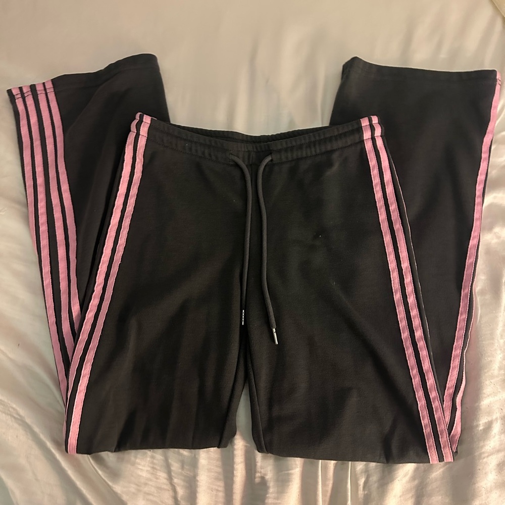 Edikted pink striped low-rise sweatpants